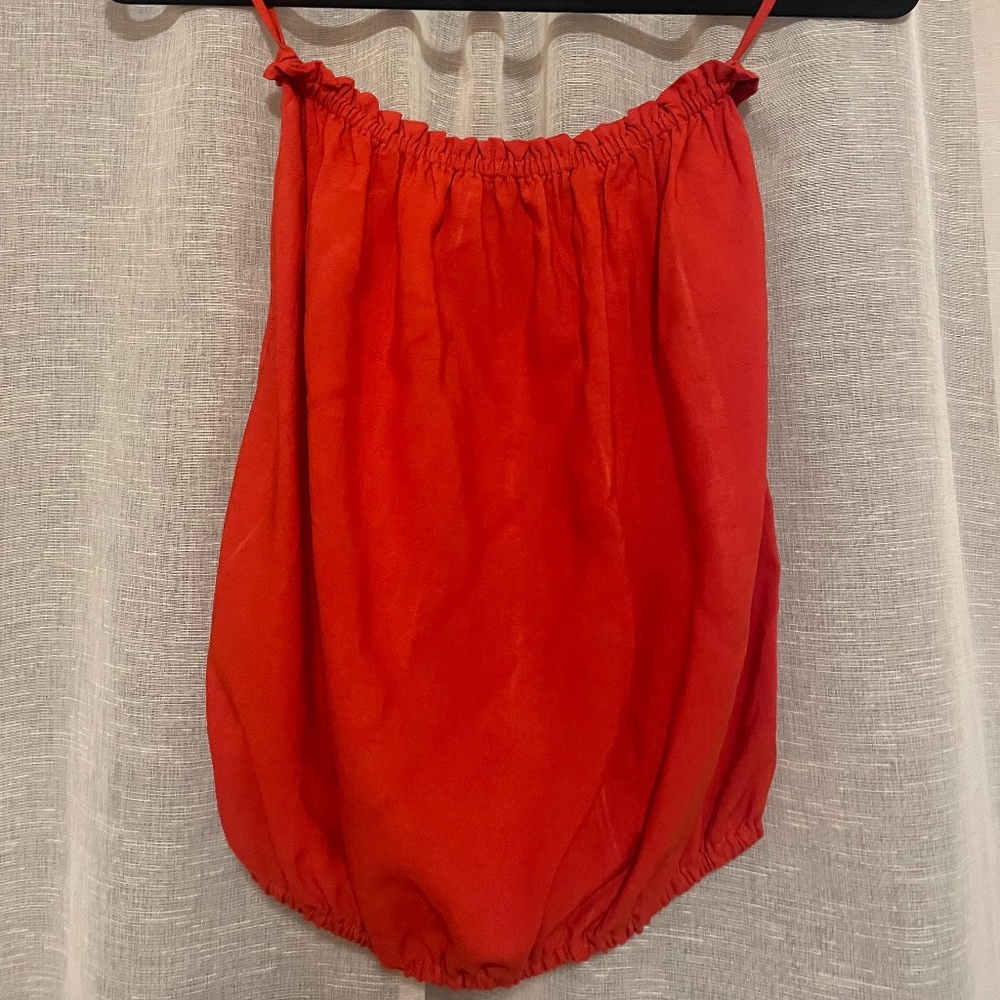 Red sleeveless top from boutique in Bali